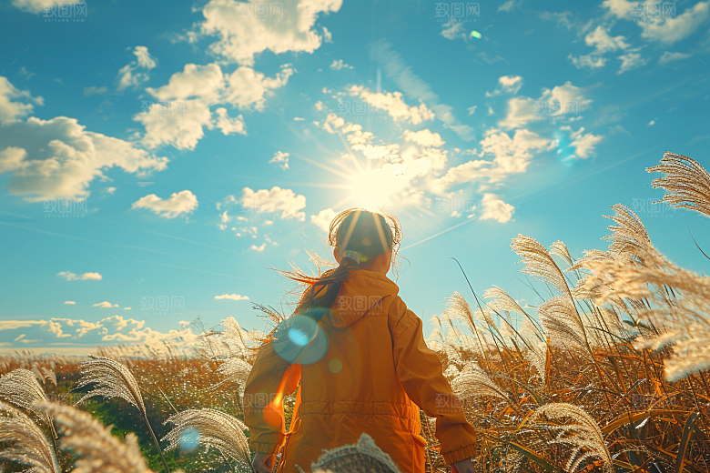 原野人像写真高清摄影图