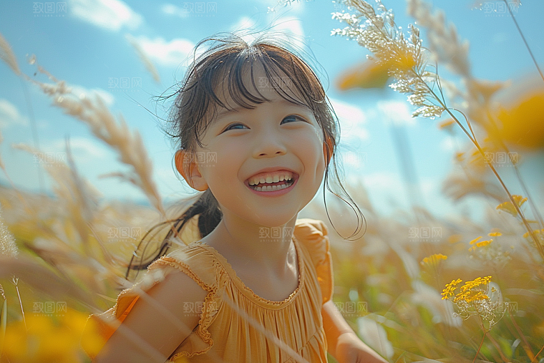 原野人像人物写真摄影图
