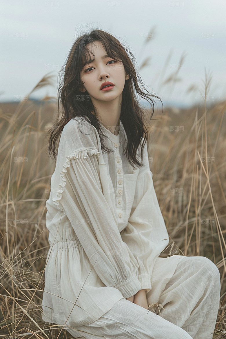 原野人像人物高清摄影图