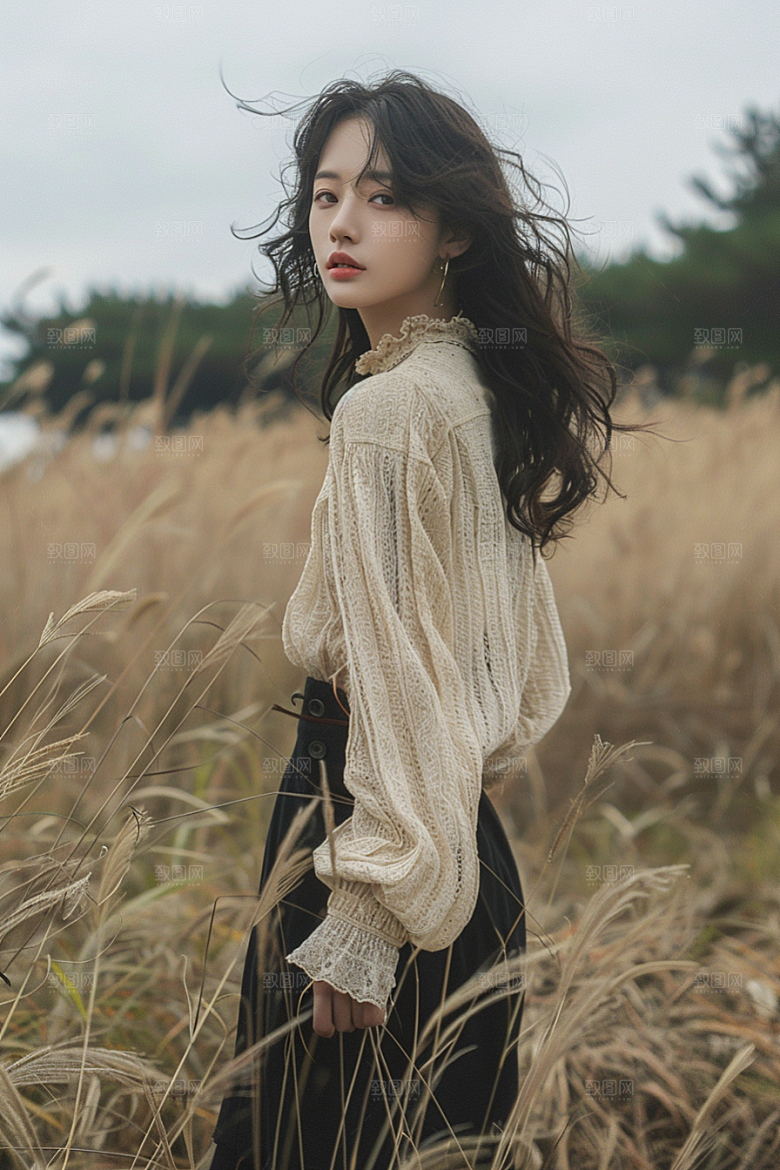 原野人像高清写真摄影图