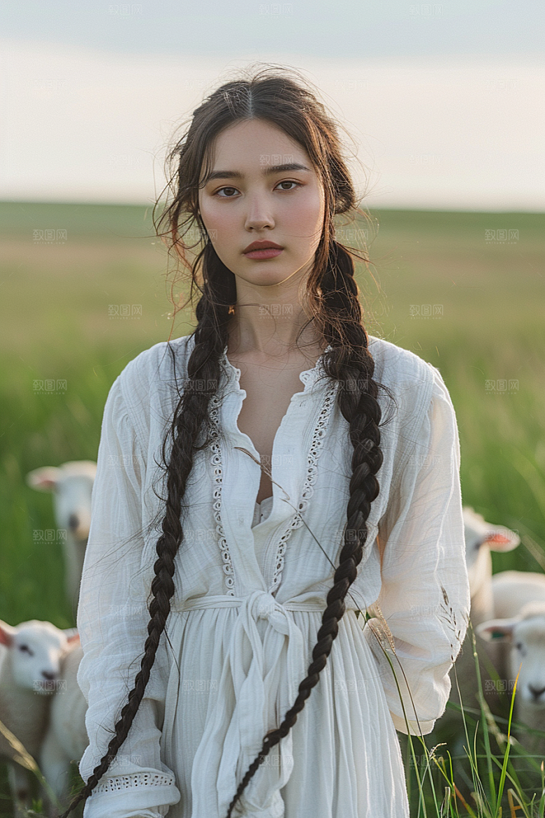 原野人像高清服装摄影图