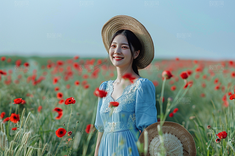 原野人像服装写真摄影图