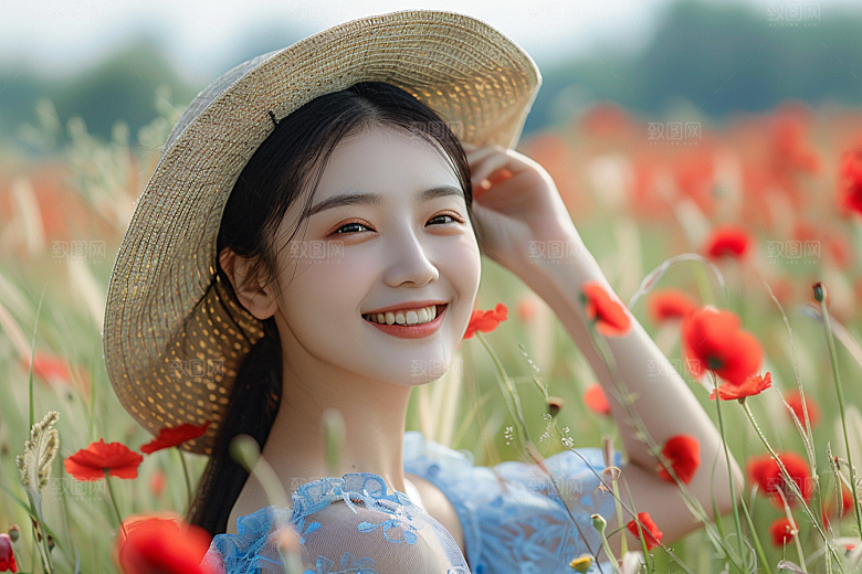 原野人像荒野肖像摄影图