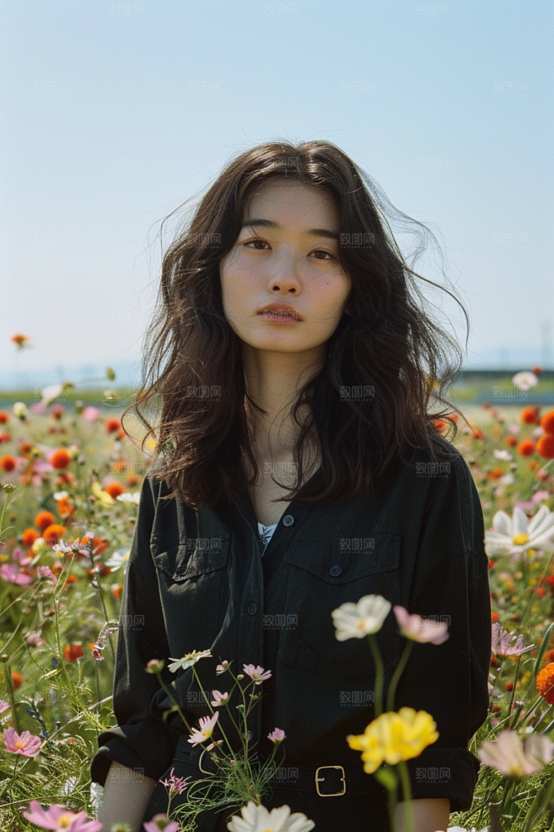 原野人像高清服装摄影图