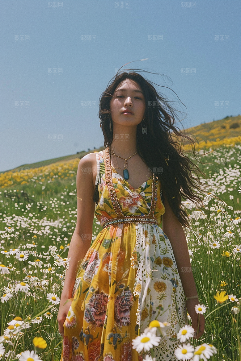 原野人像高清肖像摄影图