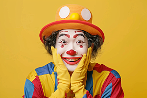 愚人节化妆小丑欢乐形象摄影图