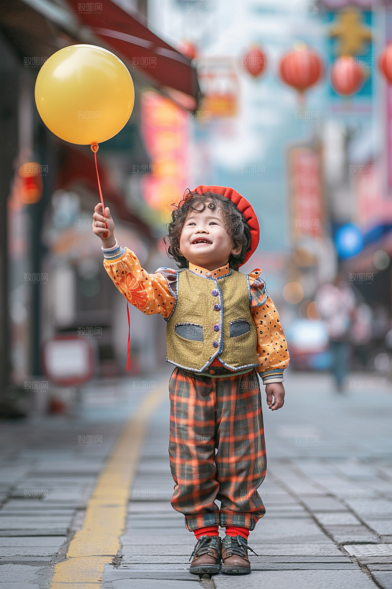 愚人节化妆小丑幽默游乐场摄影图