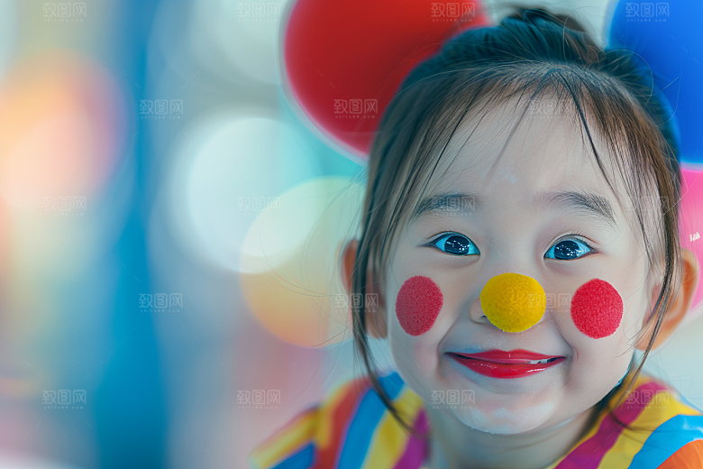 愚人节化妆小丑节庆可爱摄影图