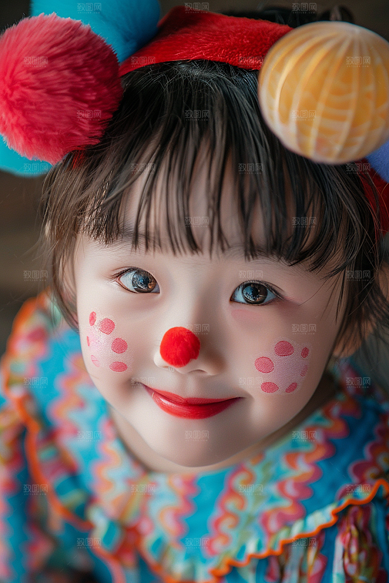愚人节化妆小丑节庆卡通摄影图