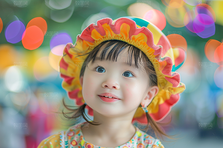 愚人节化妆小丑游乐场卡通摄影图