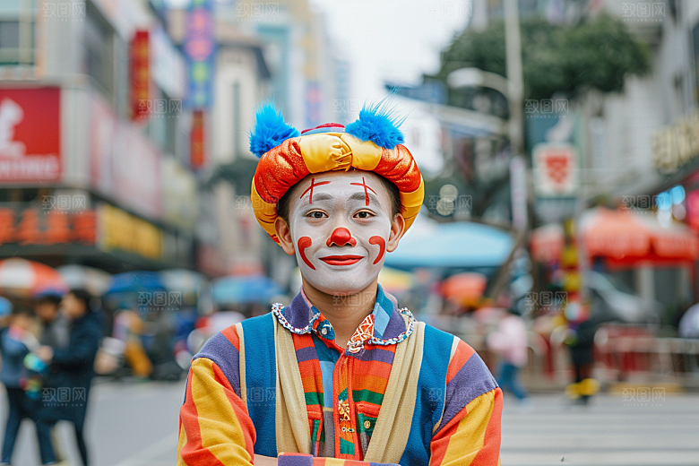 愚人节化妆小丑幽默欢乐摄影图