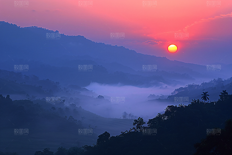 日出风光晨曦景色摄影图