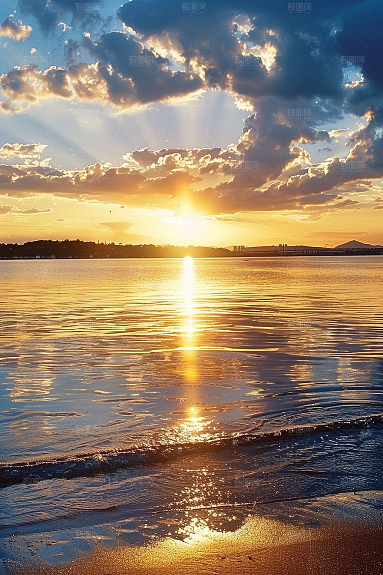 日出晨曦风景摄影图