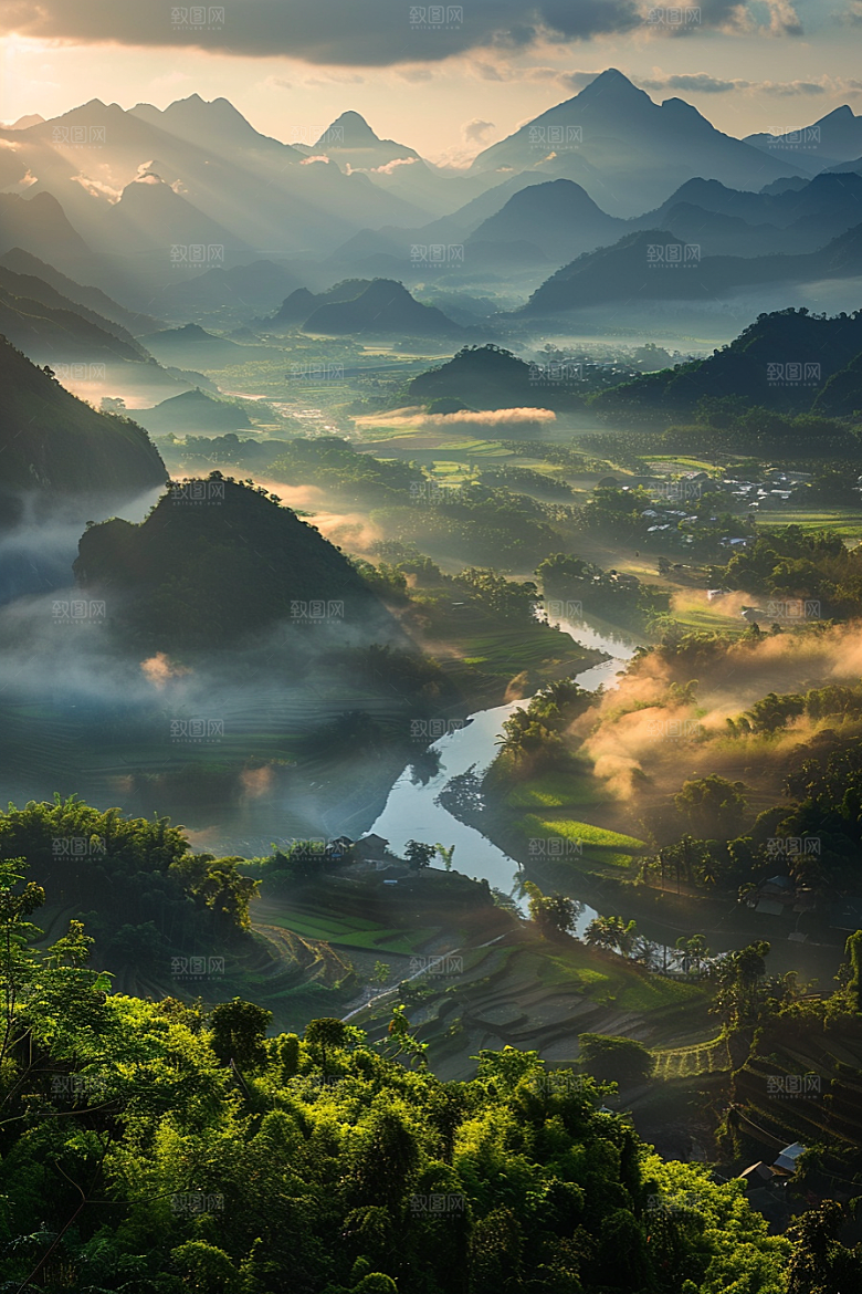 日出美景旅游摄影图