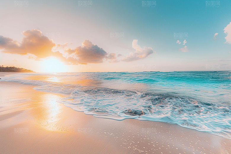 日出太阳广阔摄影图