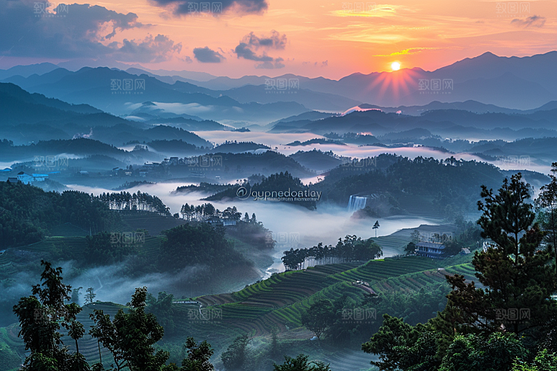 日出自然旅游摄影图