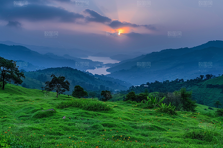 日出旅游美景摄影图