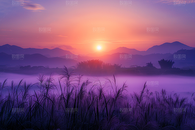 日出太阳自然摄影图