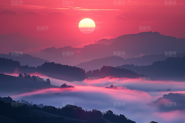 日出旅行广阔摄影图
