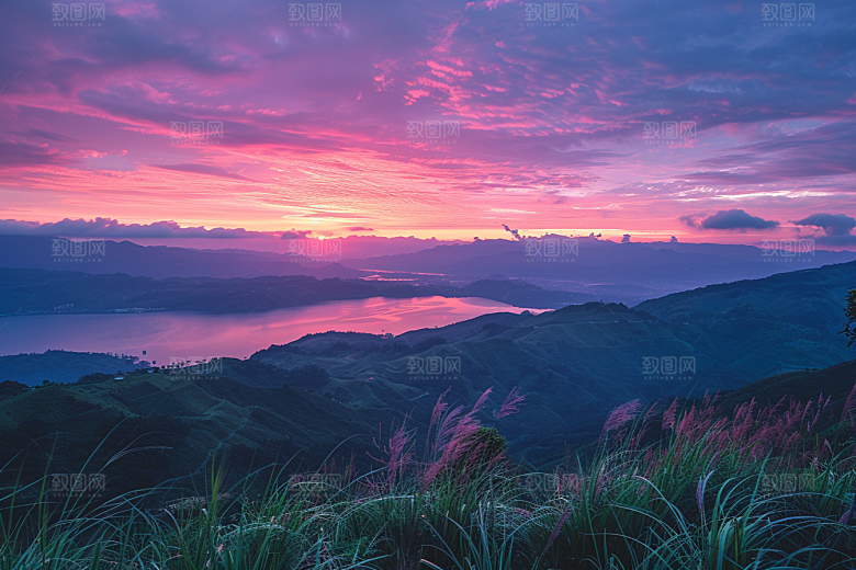 日出光线风景摄影图