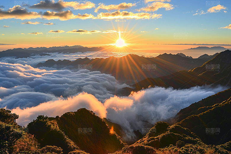 日出风光风景摄影图