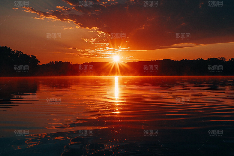 日出晨曦旅行摄影图