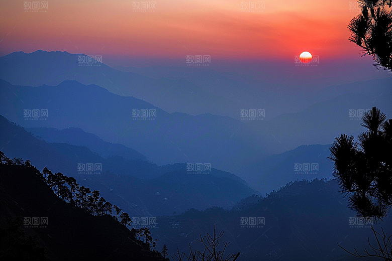 日出太阳风景摄影图