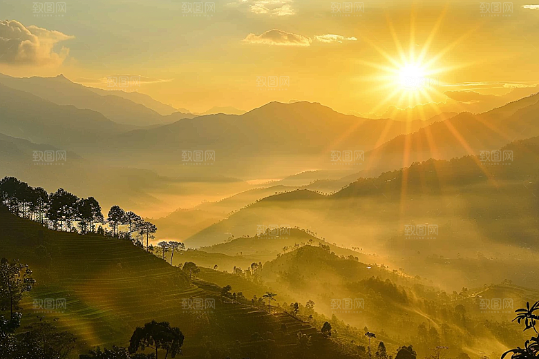 日出风景晨曦摄影图