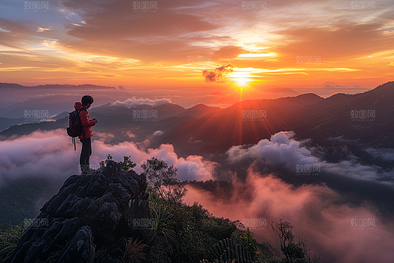 日出唯美旅行摄影图
