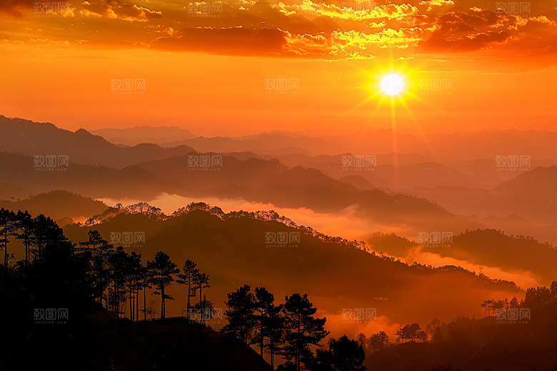 日出高清旅游摄影图