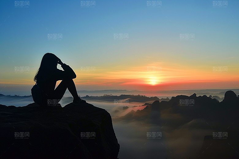 日出风景唯美摄影图