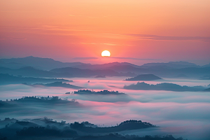 日出自然风景摄影图