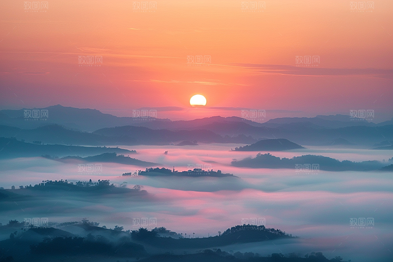日出自然风景摄影图