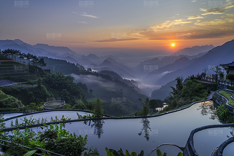 日出自然风景摄影图