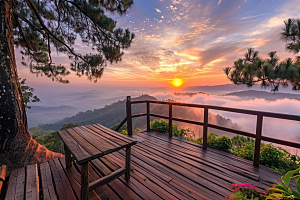 日出旅游自然摄影图