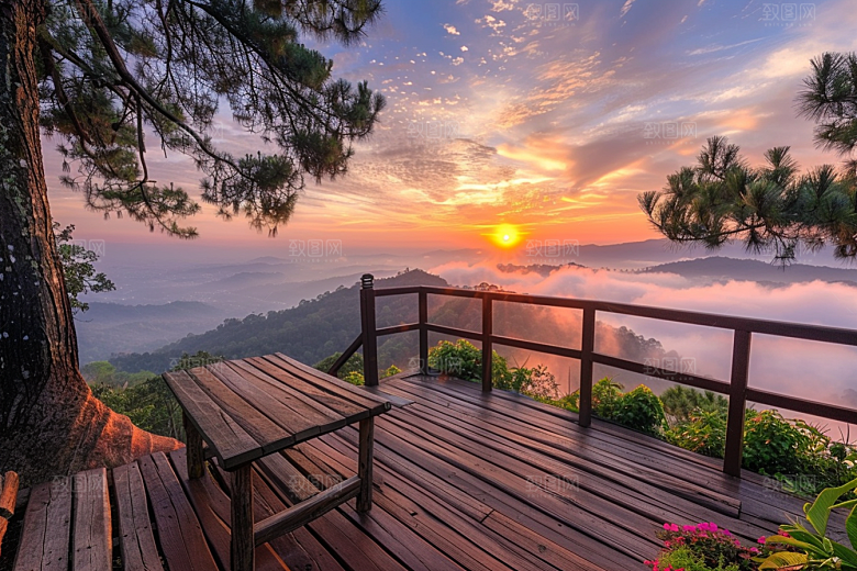 日出旅游自然摄影图