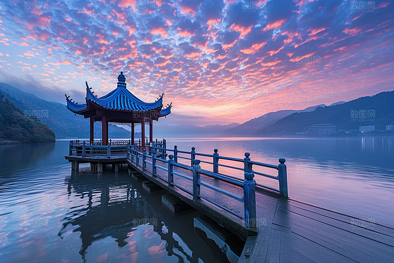 日出旅游清晨摄影图