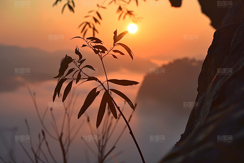 日出美景太阳摄影图