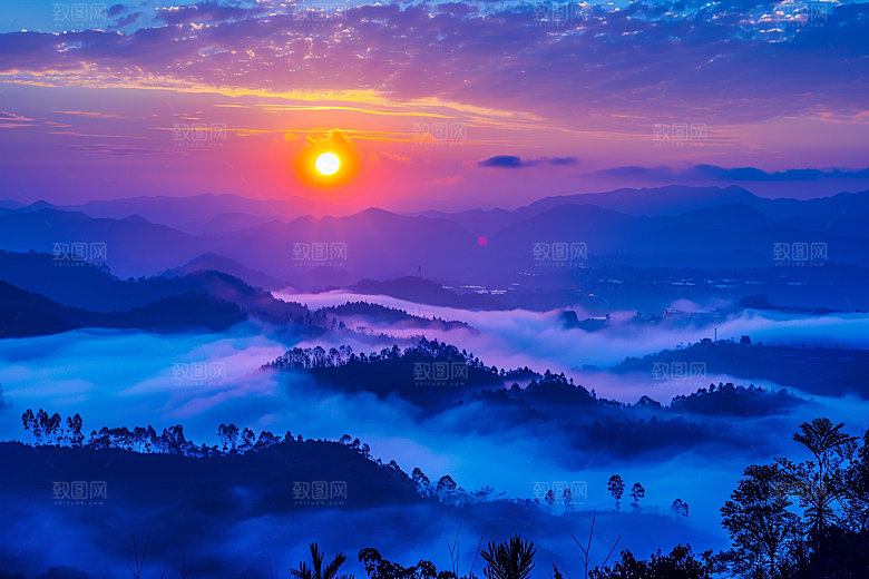 日出风光风景摄影图