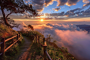日出旅行风光摄影图