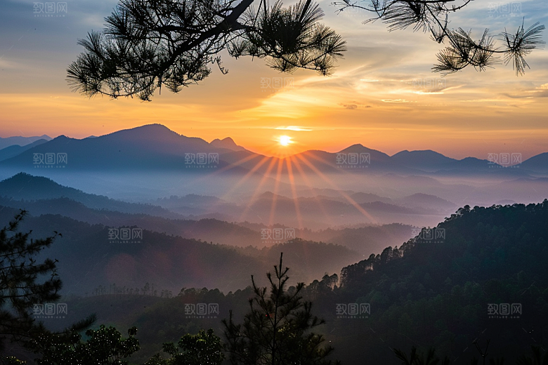 日出旅行太阳摄影图