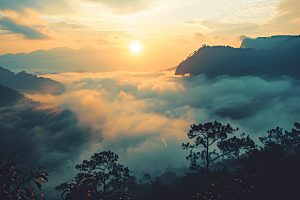日出晨曦旅游摄影图