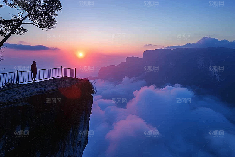 日出旅游风光摄影图