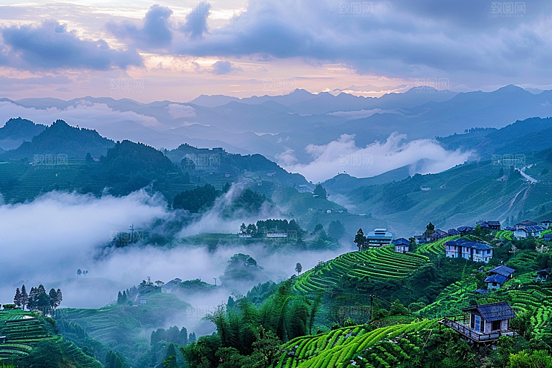 日出光线旅行摄影图