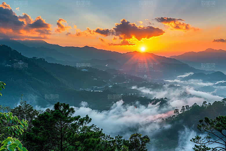 日出旅行风光摄影图