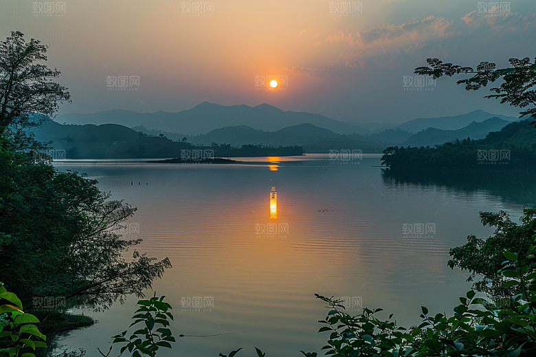 日出清晨风景摄影图