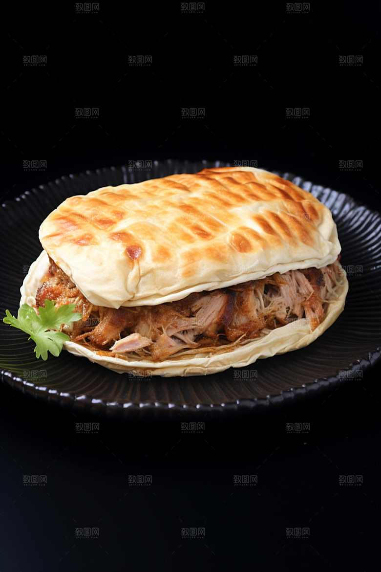 陕西肉夹馍高清地方小吃摄影图