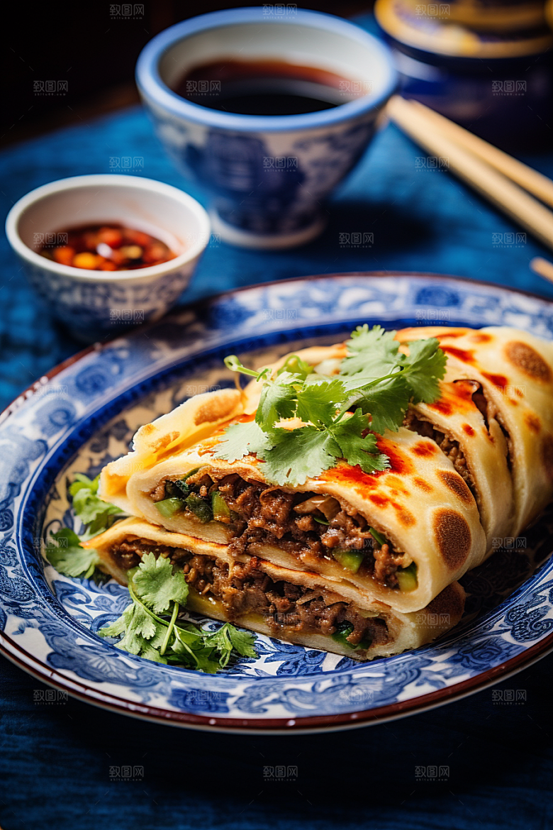 陕西肉夹馍白吉馍西北摄影图