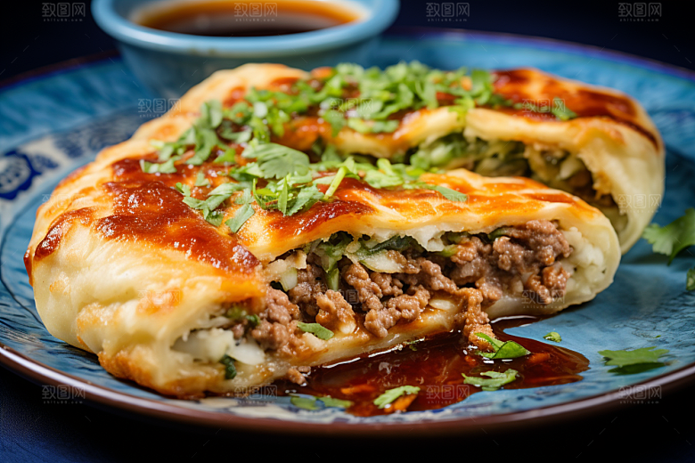 陕西肉夹馍美食地方小吃摄影图