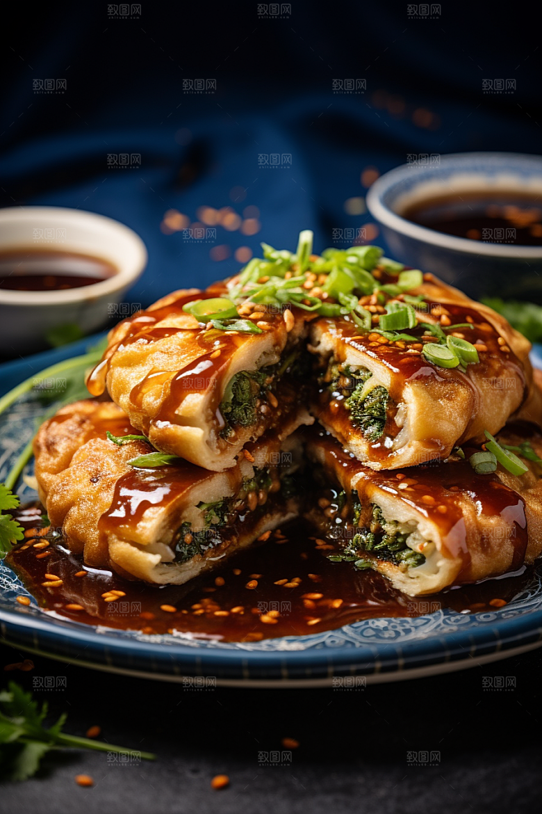 陕西肉夹馍美食碳水摄影图